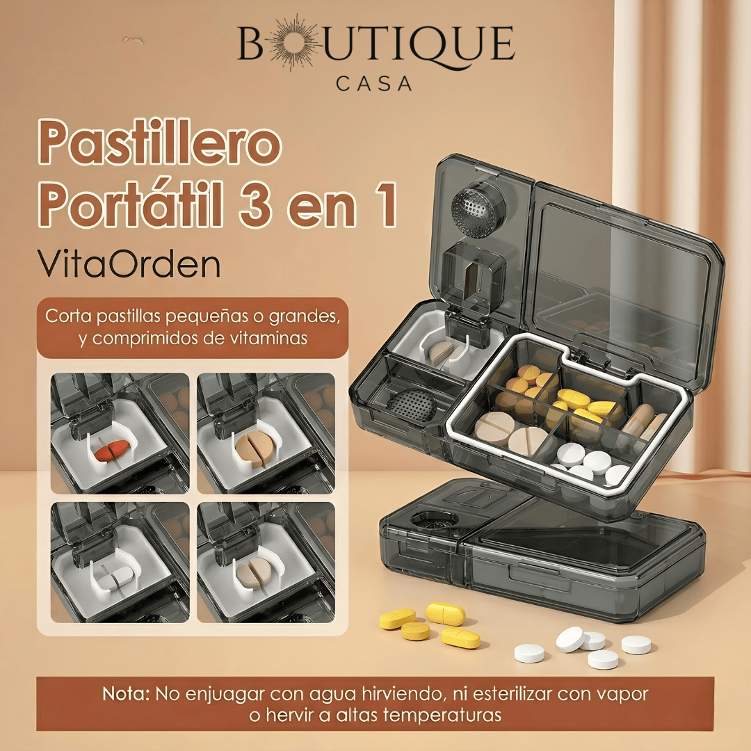 Pastillero Portátil 3 en 1 | VitaOrden