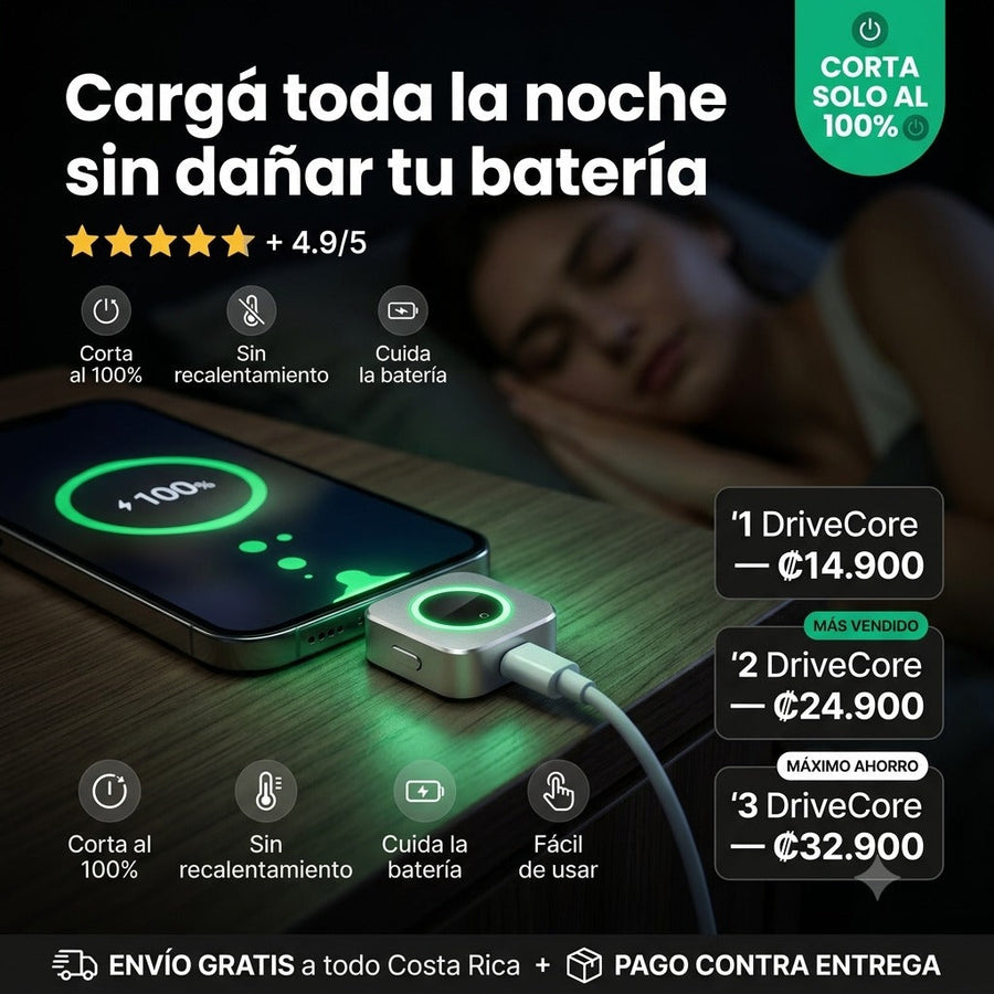 DriveCore — Adaptador de Carga Inteligente Anti-Sobrecarga 🔌