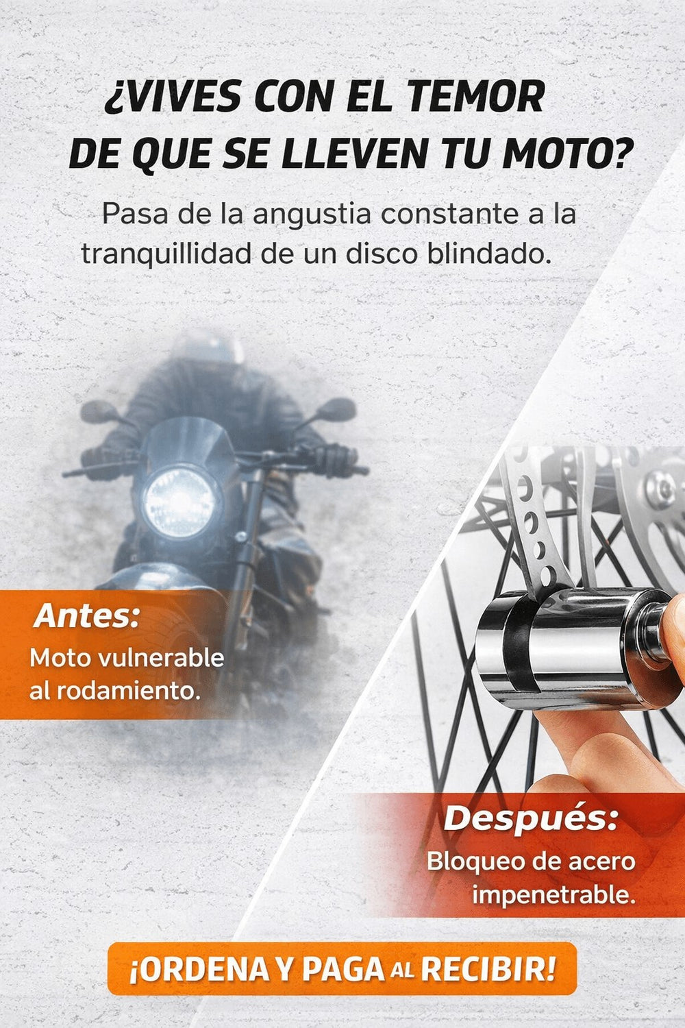 Candado de disco para moto
