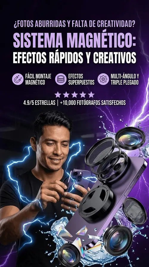 Sistema de Filtros CPL + Estrella para Smartphone — Magnético 📸