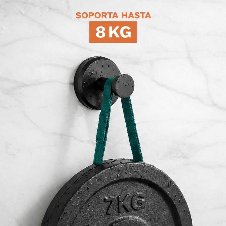 Set de 4 Ganchos Adhesivos Matte — Sin Taladro, Aguantan hasta 8 kg 🪝