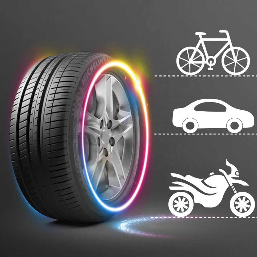 WheelGlow Pro — Luces LED para tus Ruedas (Pack x4) ✨