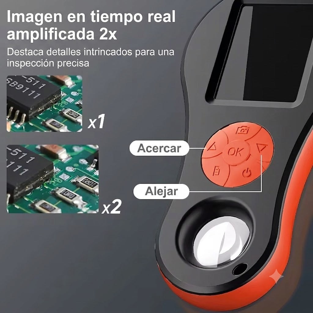 Microscopio Digital Portátil 500X — Pantalla IPS 2.0" HD 1080P