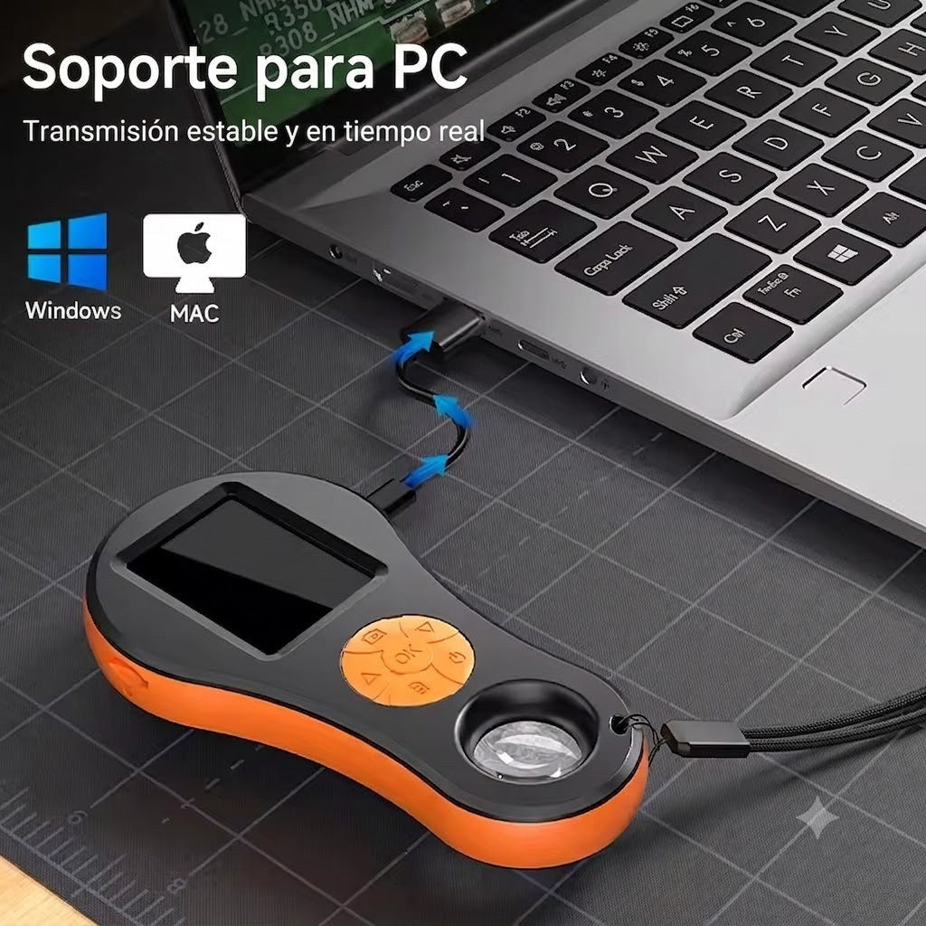 Microscopio Digital Portátil 500X — Pantalla IPS 2.0" HD 1080P