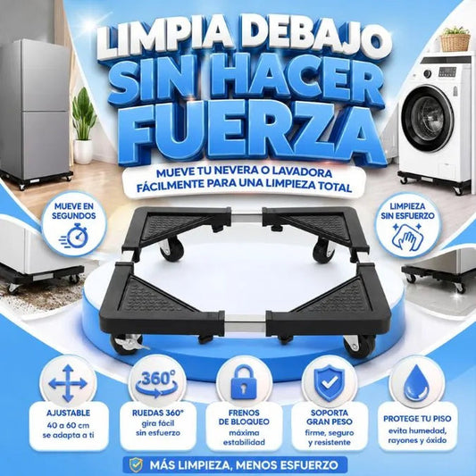 Base Móvil Ajustable con Ruedas 🧺 Mové la Nevera o la Lavadora Sin Hacer Fuerza — 1