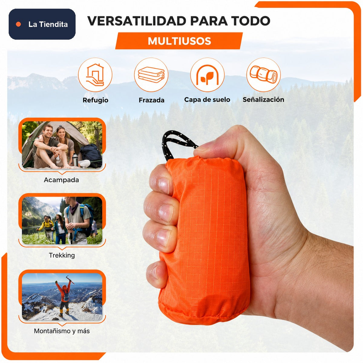 Bolsa de Dormir de Emergencia — Manta Térmica de Supervivencia 🔥 3