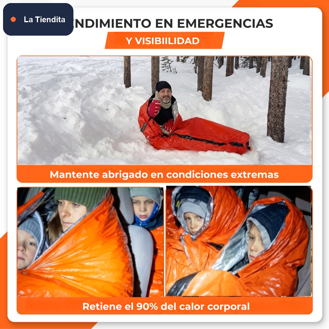 Bolsa de Dormir de Emergencia — Manta Térmica de Supervivencia 🔥 4