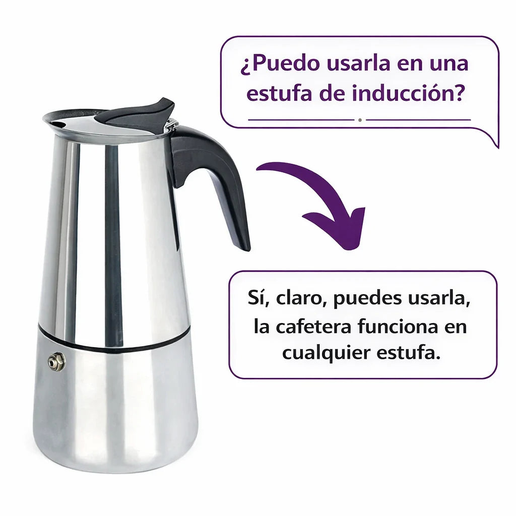 Cafetera italiana de acero inoxidable 4