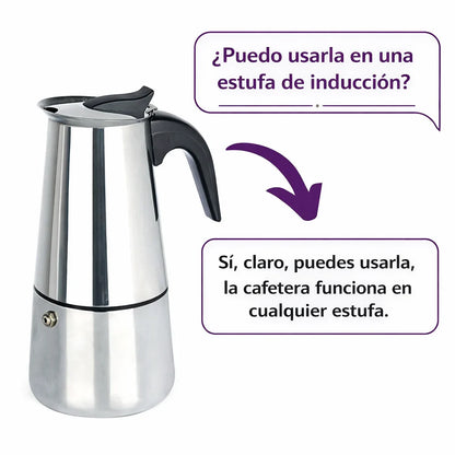 Cafetera italiana de acero inoxidable 4