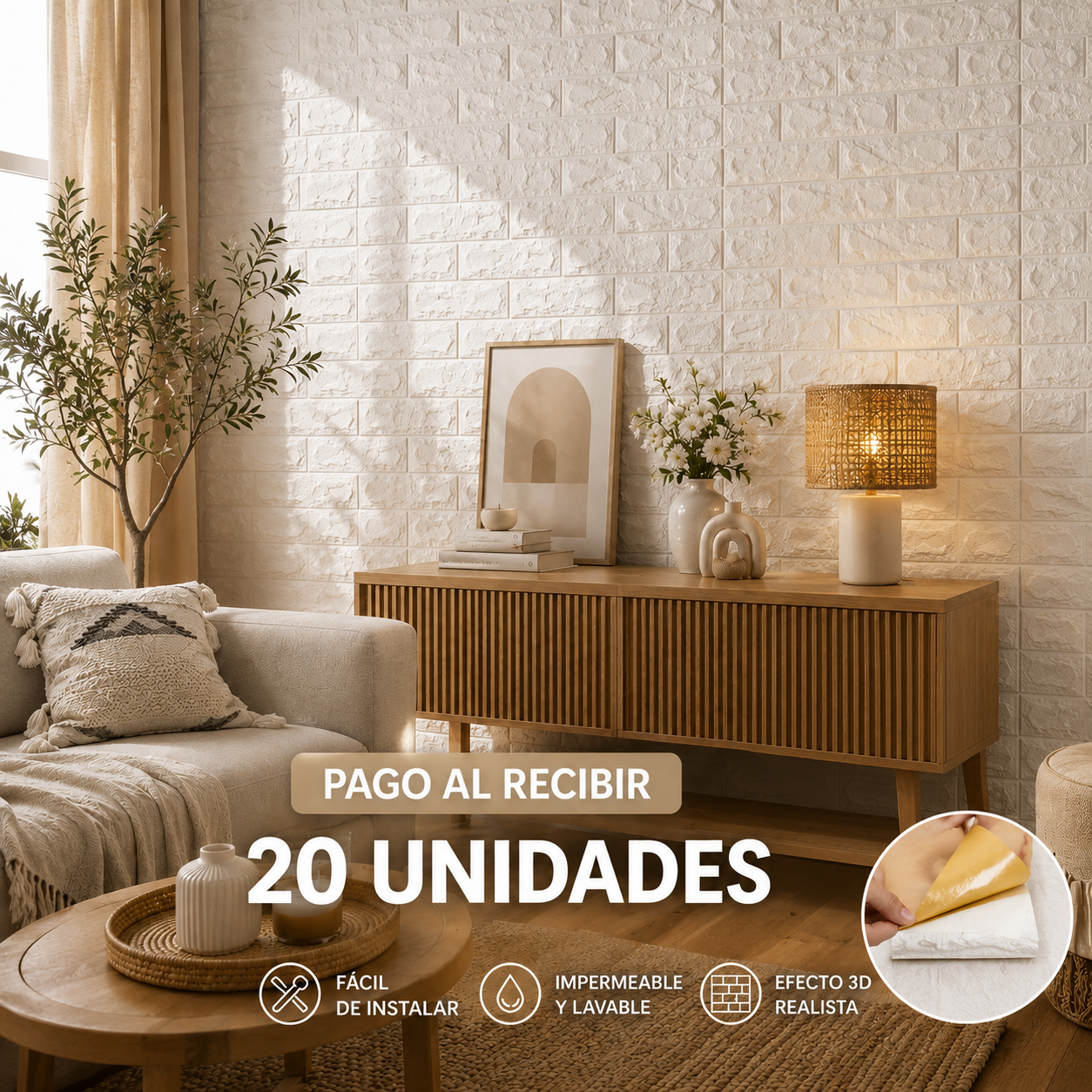 Ladri Wall Pro | Paneles de Pared 3D Autoadhesivos