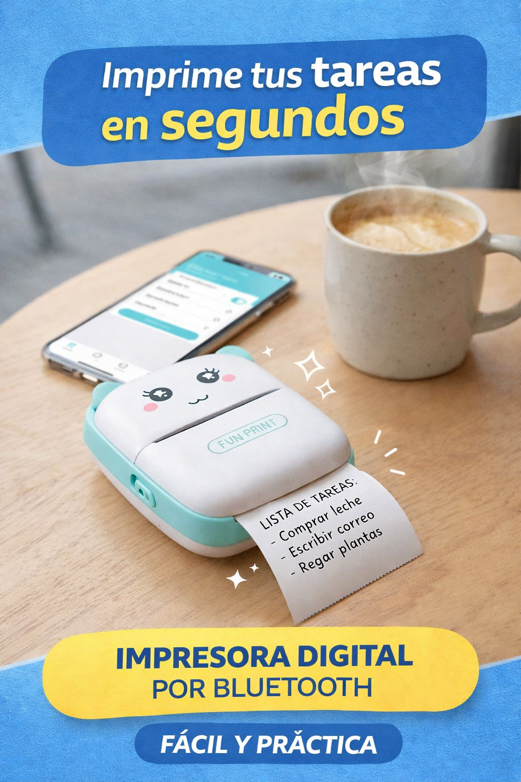 Mini Impresora Térmica Bluetooth | Sin Tinta
