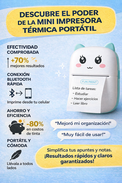 Mini Impresora Térmica Bluetooth | Sin Tinta