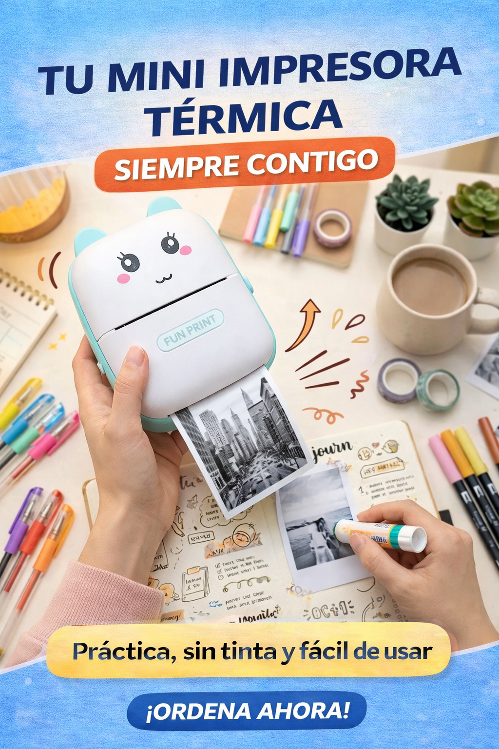 Mini Impresora Térmica Bluetooth | Sin Tinta