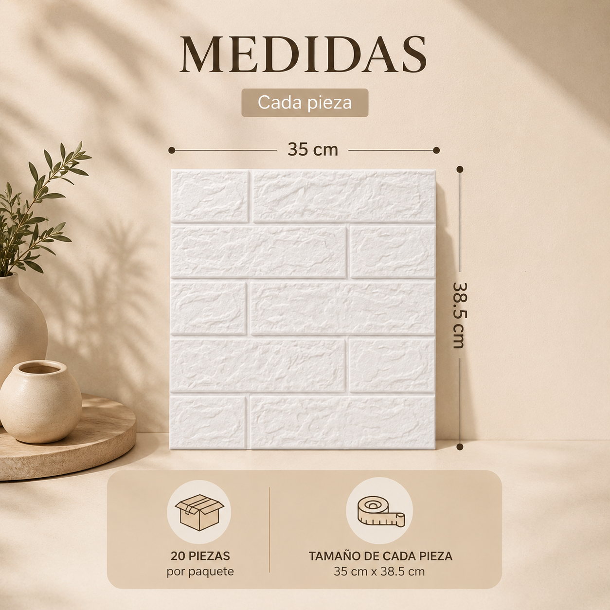 Ladri Wall Pro | Paneles de Pared 3D Autoadhesivos