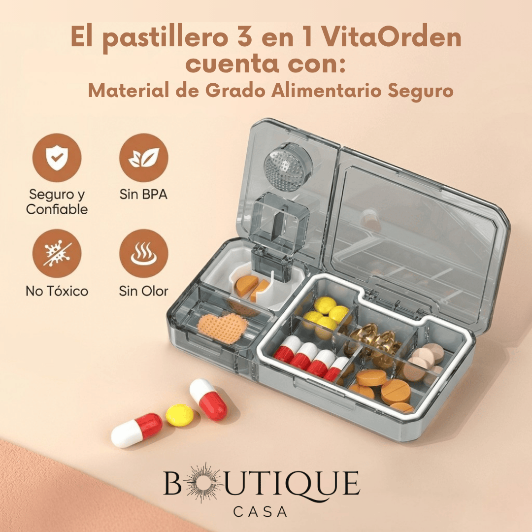 Pastillero Portátil 3 en 1 | VitaOrden