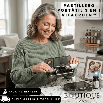 Pastillero Portátil 3 en 1 | VitaOrden