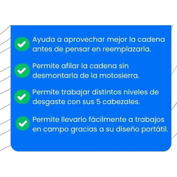 FiloMax 30° — Afilador de Cadena para Motosierra
