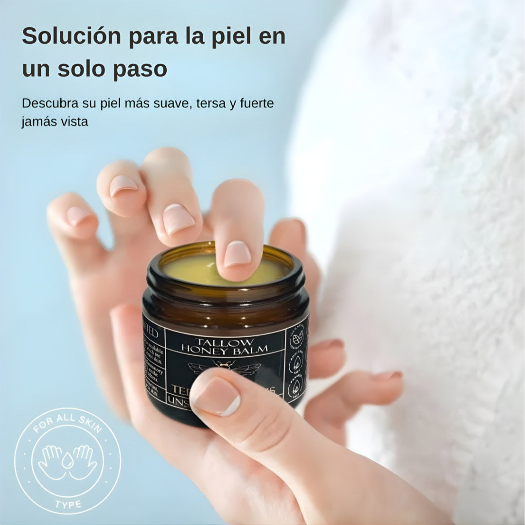 Bálsamo Tallow Honey Balm — Sebo de Pastura, Miel Cruda y Cera de Abejas
