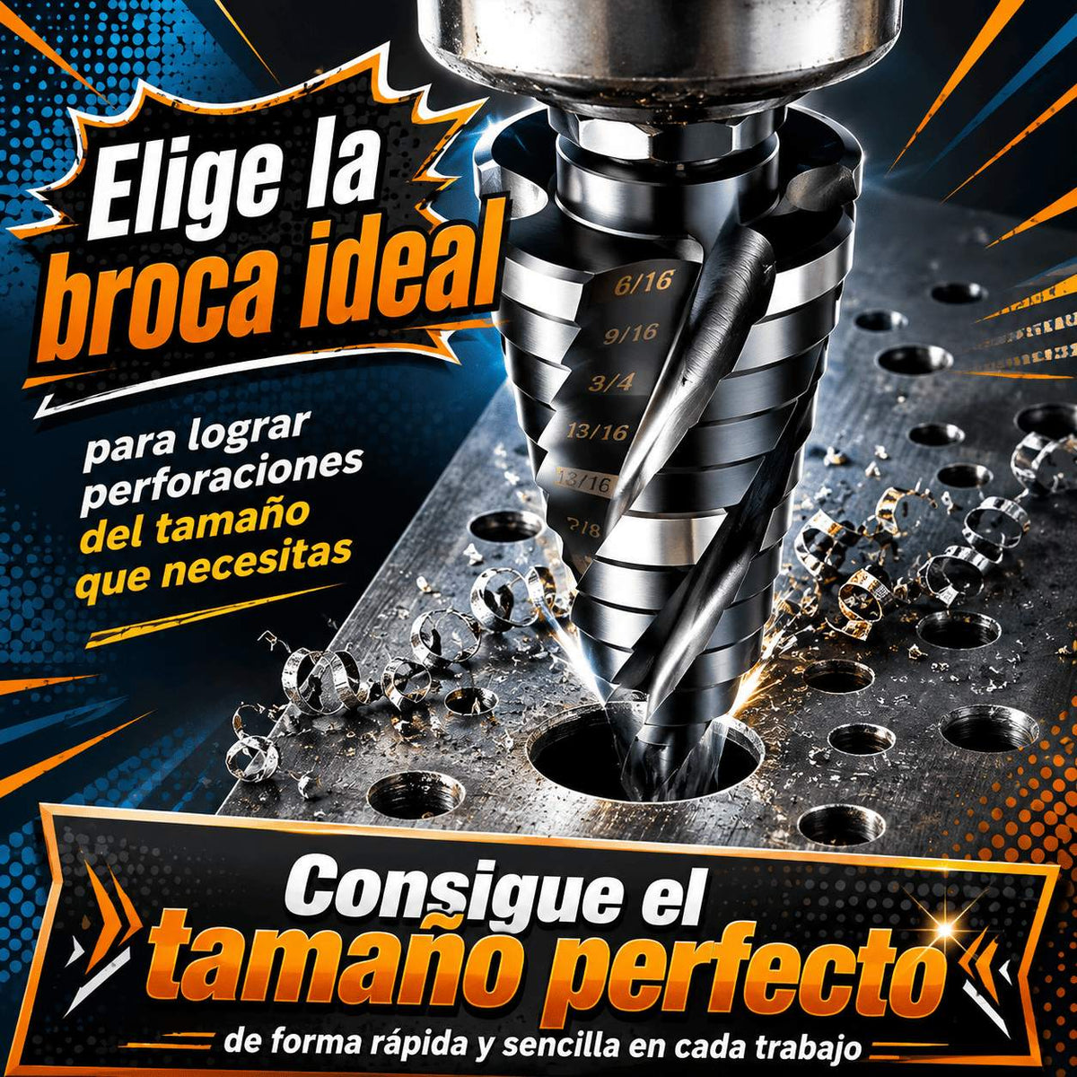 Brocas MetalFast 🔩 Set de 3 Brocas Escalonadas — Perforá con Control — 3