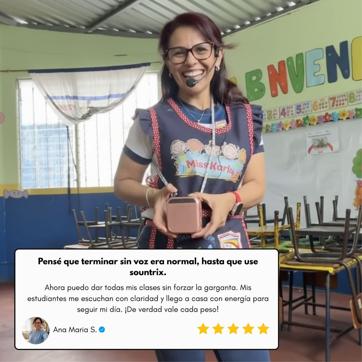 Amplificador de Voz para Docentes 🎤 Bluetooth, 4000 mAh y 5 Horas de Uso — 4