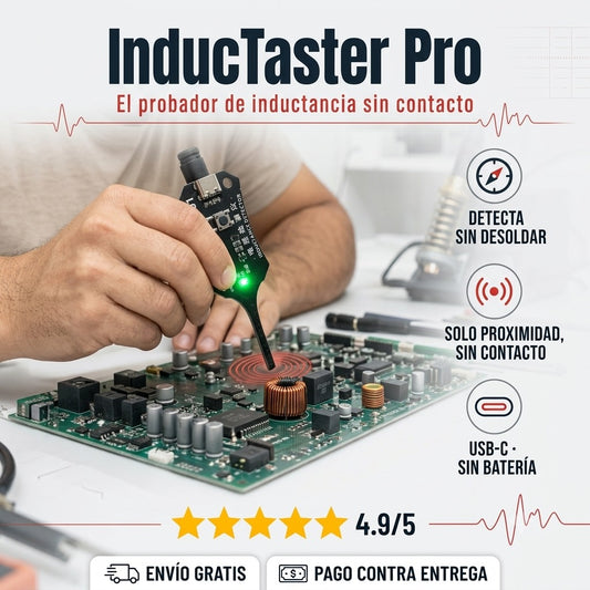 InducTaster Pro — Probador de Inductancia Sin Contacto · Detecta Fallas Sin Desoldar 🔧