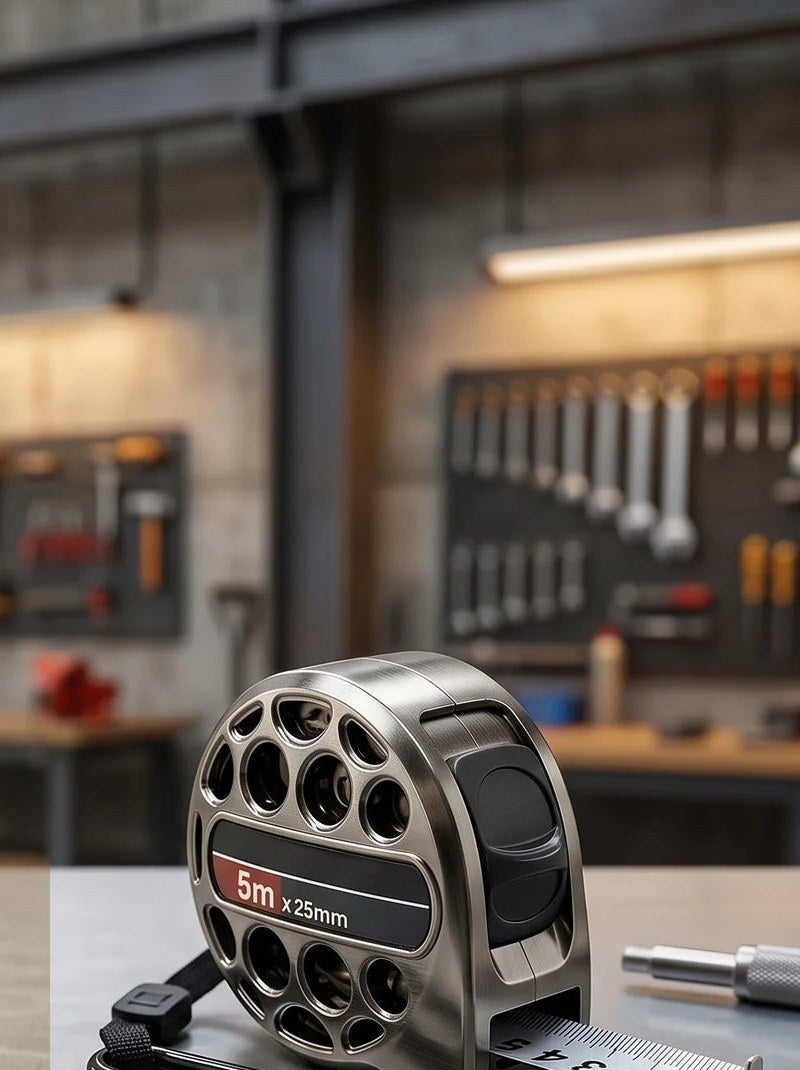 MetroForce Pro™ — Cinta Métrica 5 m × 25 mm con Carcasa Reforzada