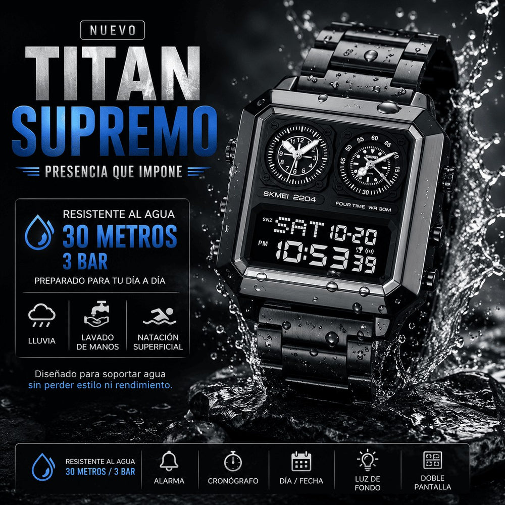 Reloj Titán Supremo SKMEI 2204 + Pulsera Esclava de Regalo