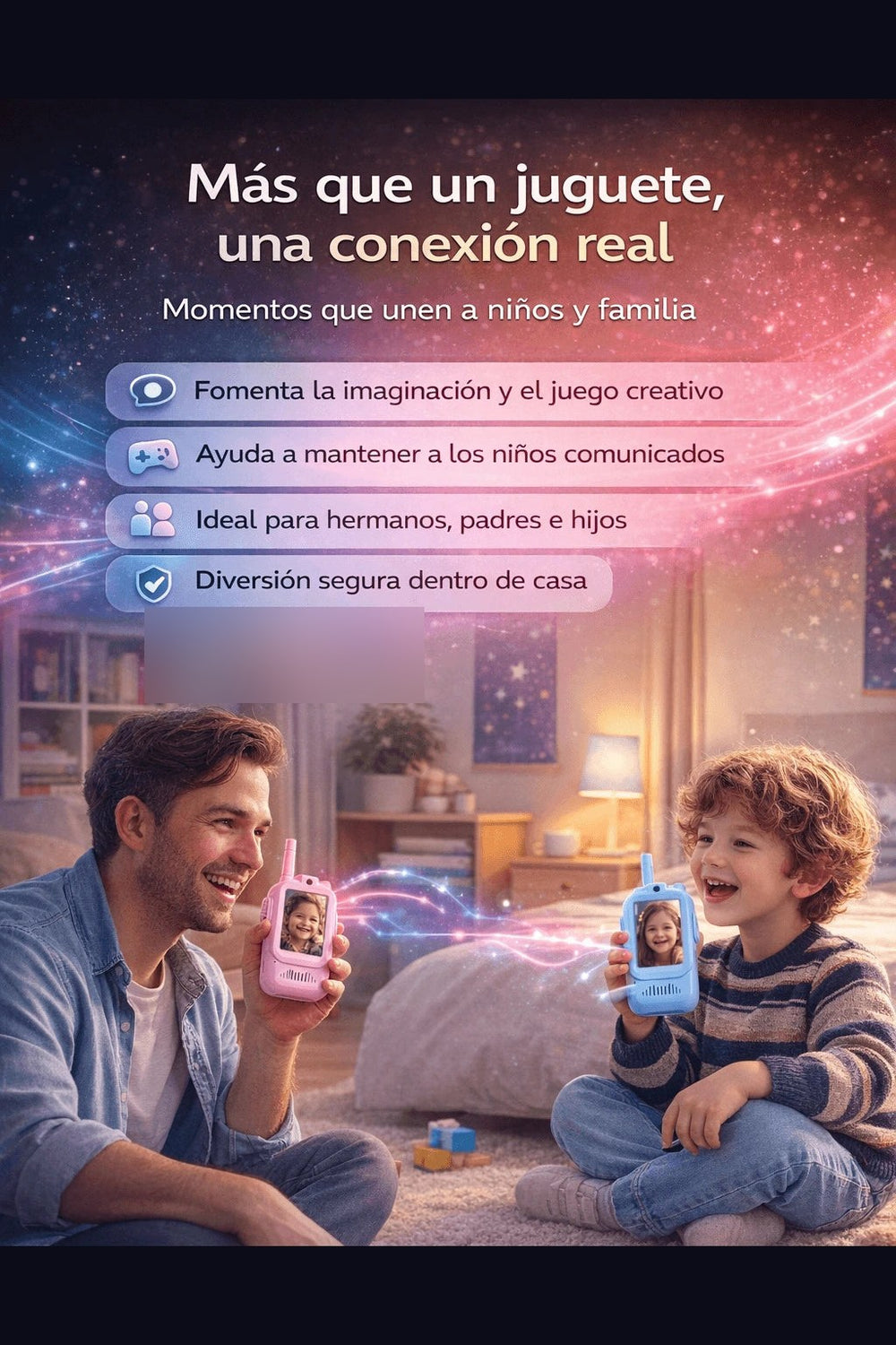 Walkie Talkids Pro — Set de 2 con Pantalla + Parlante Acuático de Regalo