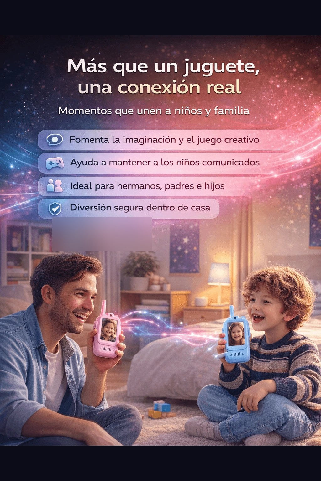Walkie Talkids Pro — Set de 2 con Pantalla + Parlante Acuático de Regalo