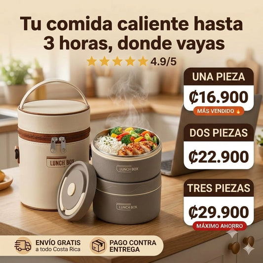 Lonchera LunchBox Pro — Acero Inoxidable 304, Mantiene el Calor 🍲