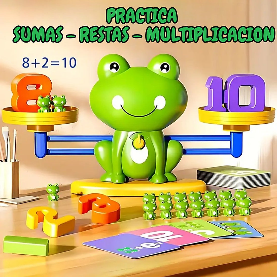 MathRana — Balanza Matemática Montessori con Números y Tarjetas