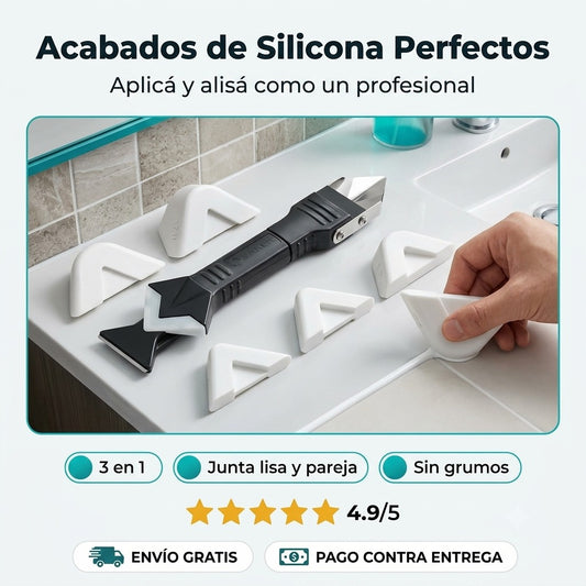 Herramienta 3 en 1 para Silicona y Lechado — Acabados Perfectos 🛠️