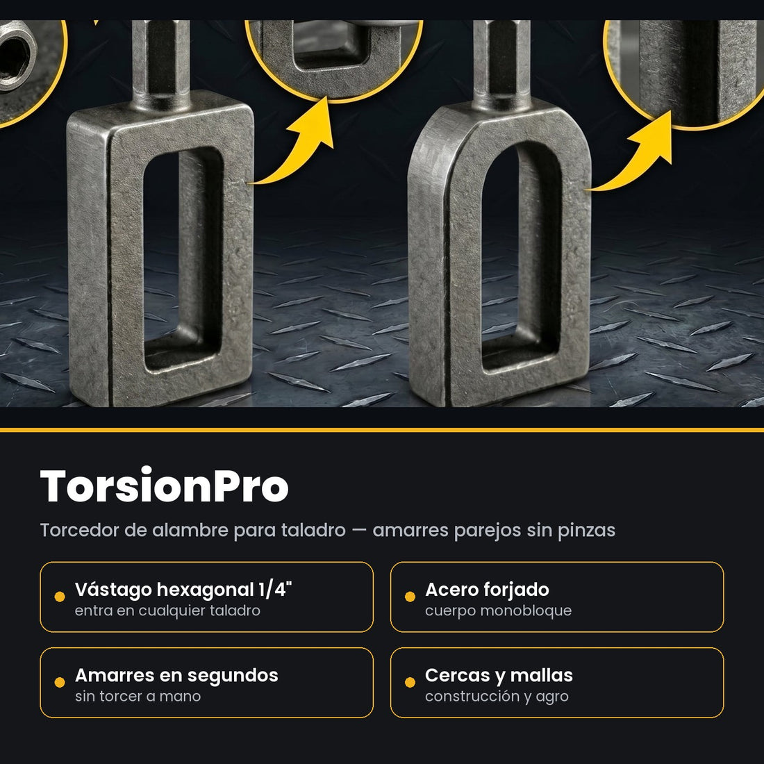 TorsionPro — Torcedor de Alambre para Taladro · OFERTA 2x1
