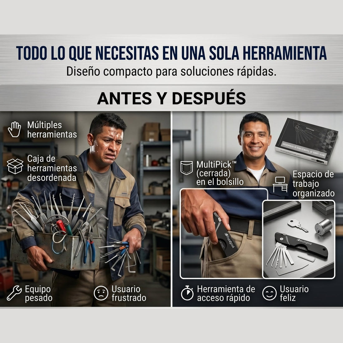 MultiPick™ — Navaja Multiherramienta 7 en 1 de Bolsillo